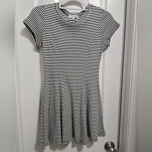Monteau Black and White Striped Dress